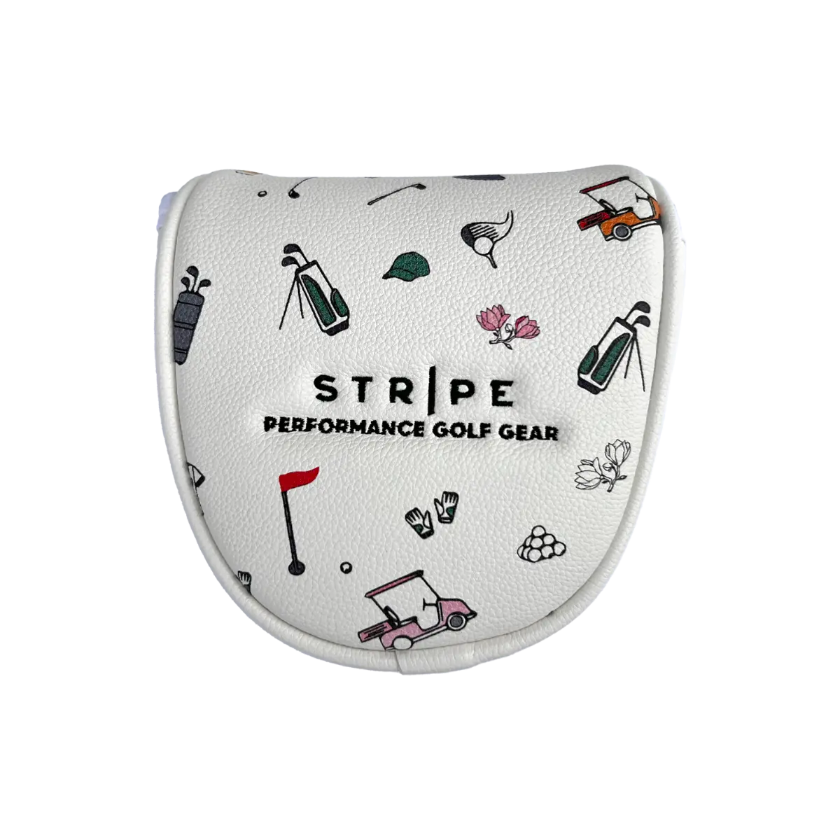 Mallet putter headcover in Stripe Pattern – front
