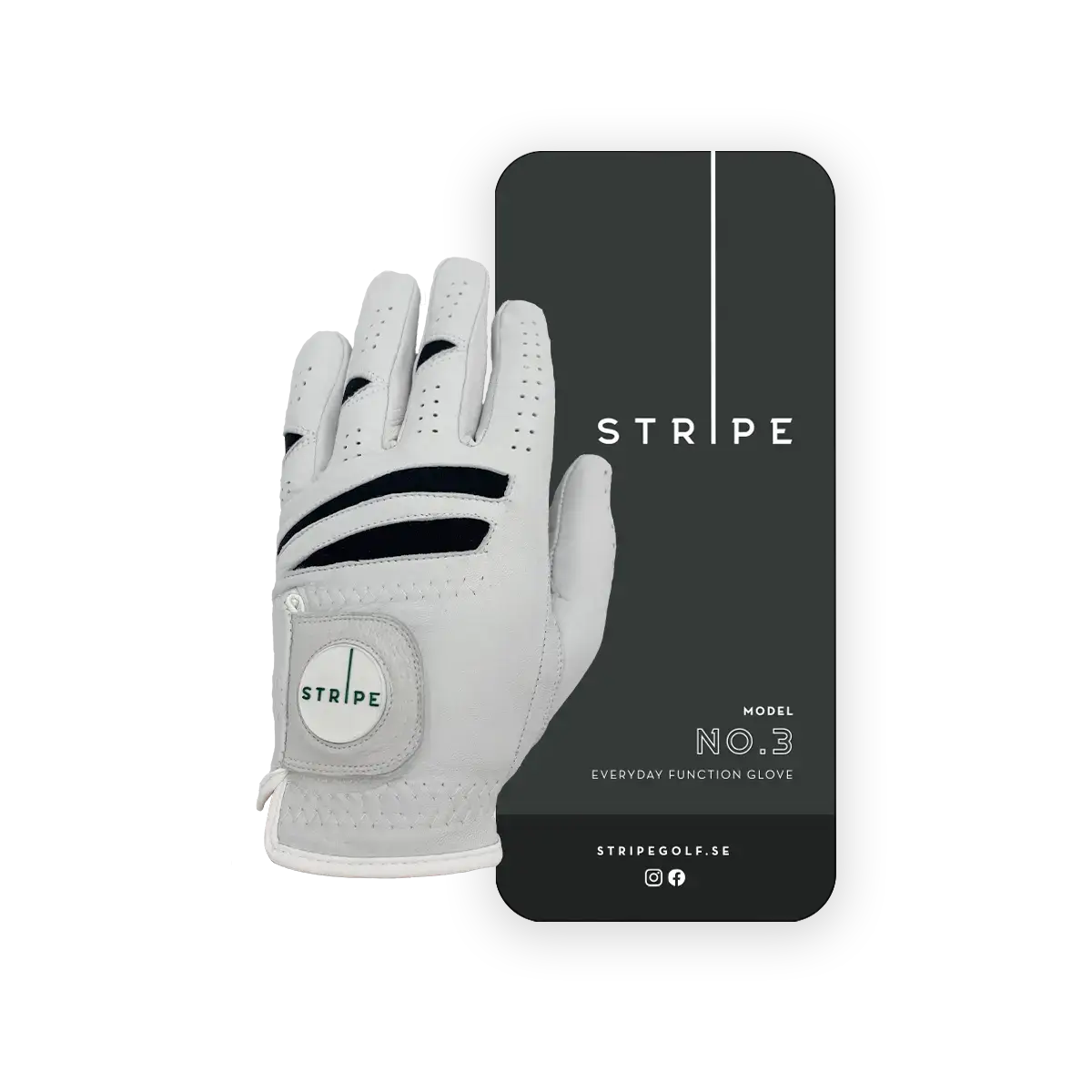 No.3 practice golf glove – front