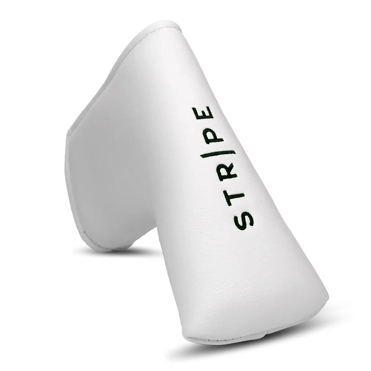 White blade putter headcover, Clean White – side view