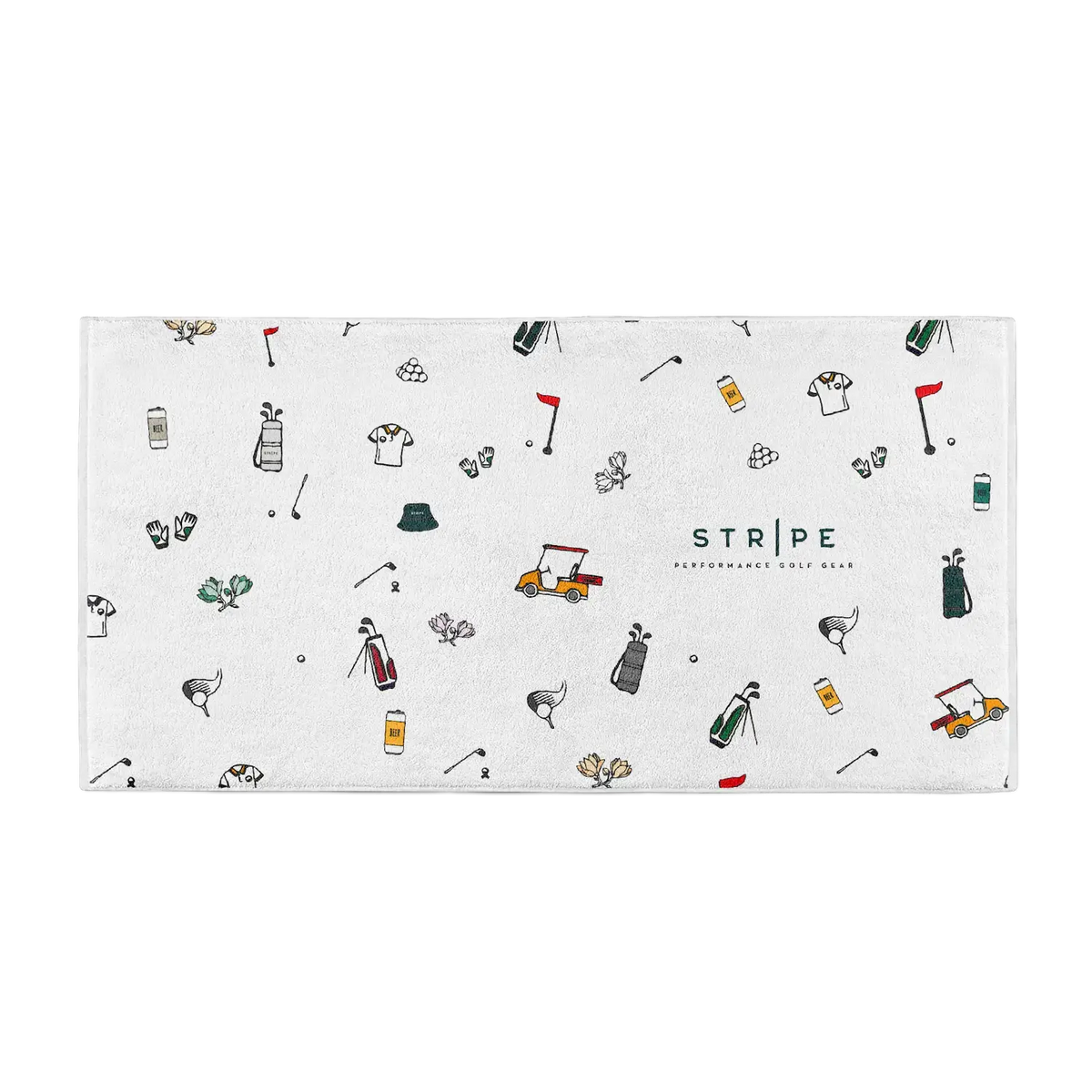 Caddie golf towel with pattern – front
