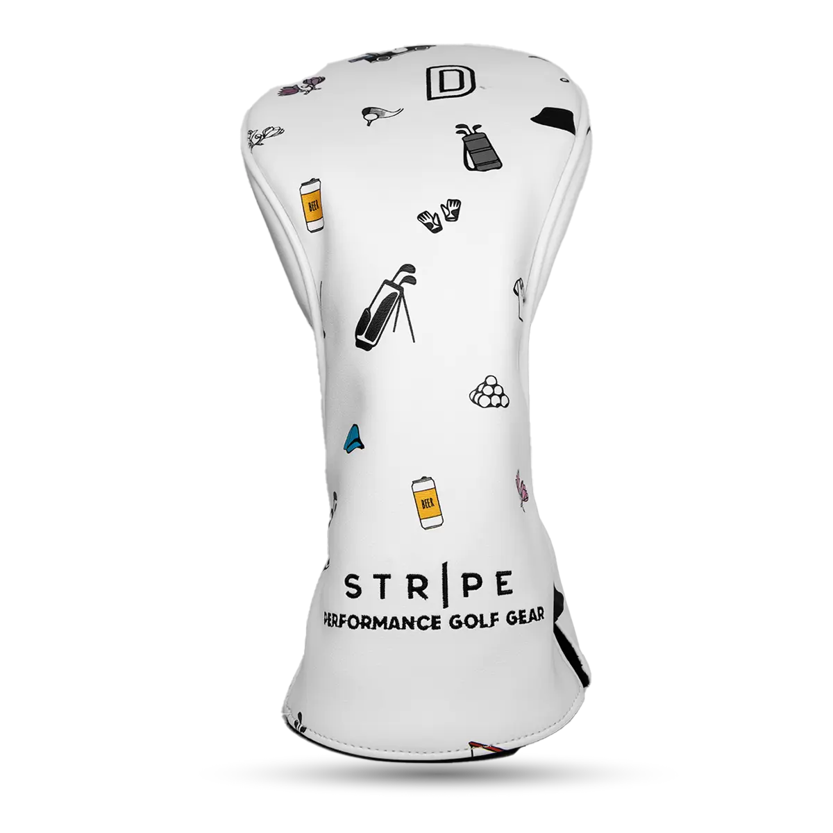 Driver headcover in Stripe Pattern – front