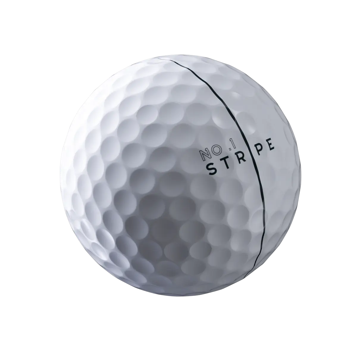 Golfboll med siktlinje runt hela bollen - Stripe Golfboll model No.01