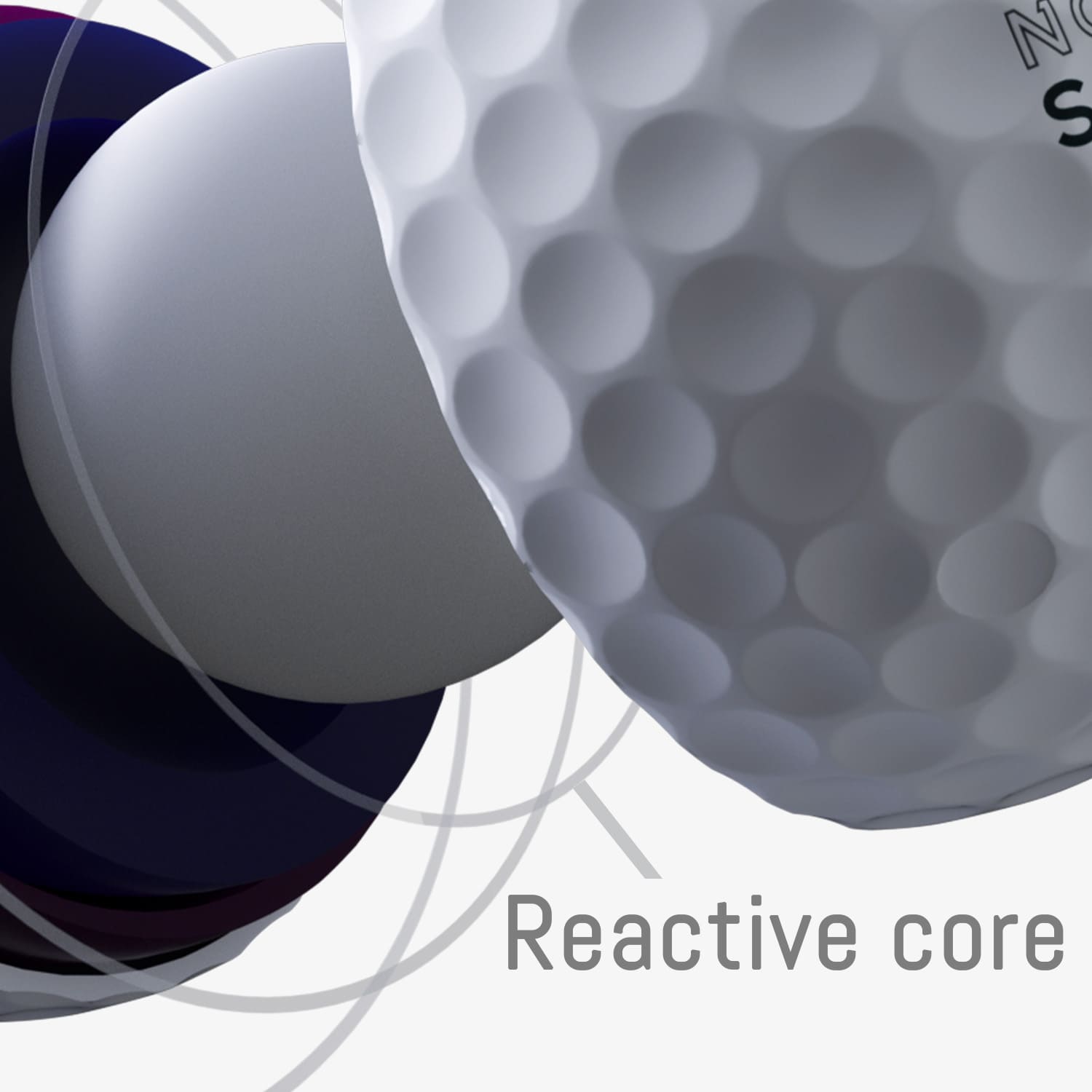 Reaktiv kärna i golfboll no 1 - Stripe golf