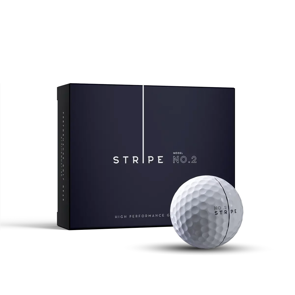 Stripe Golfboll No.02 - Boll med låg spinn, hög bollhastighet och penetrerande bollbana