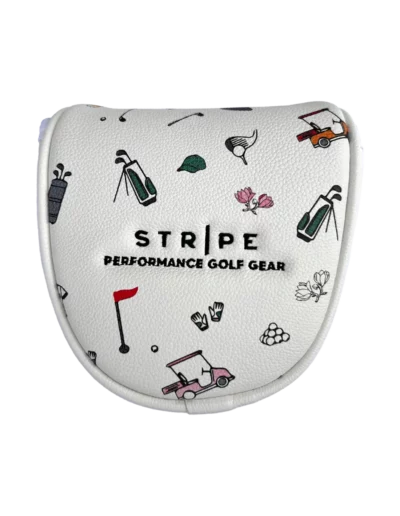 Stripe golf mallet putter headcover front
