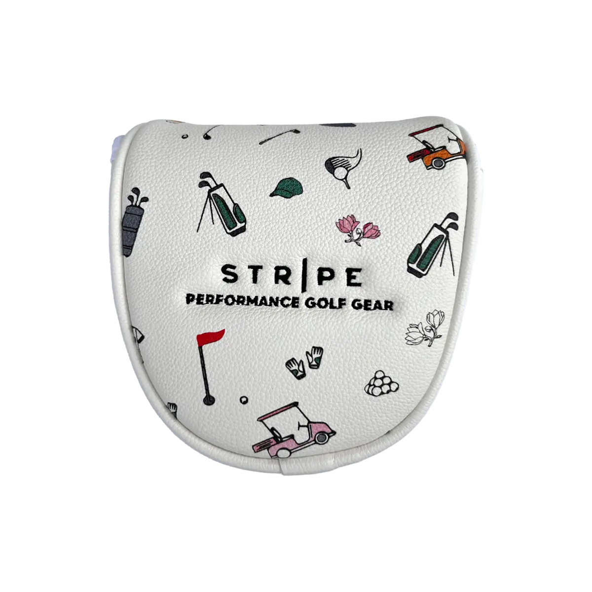Stripe golf mallet putter headcover front