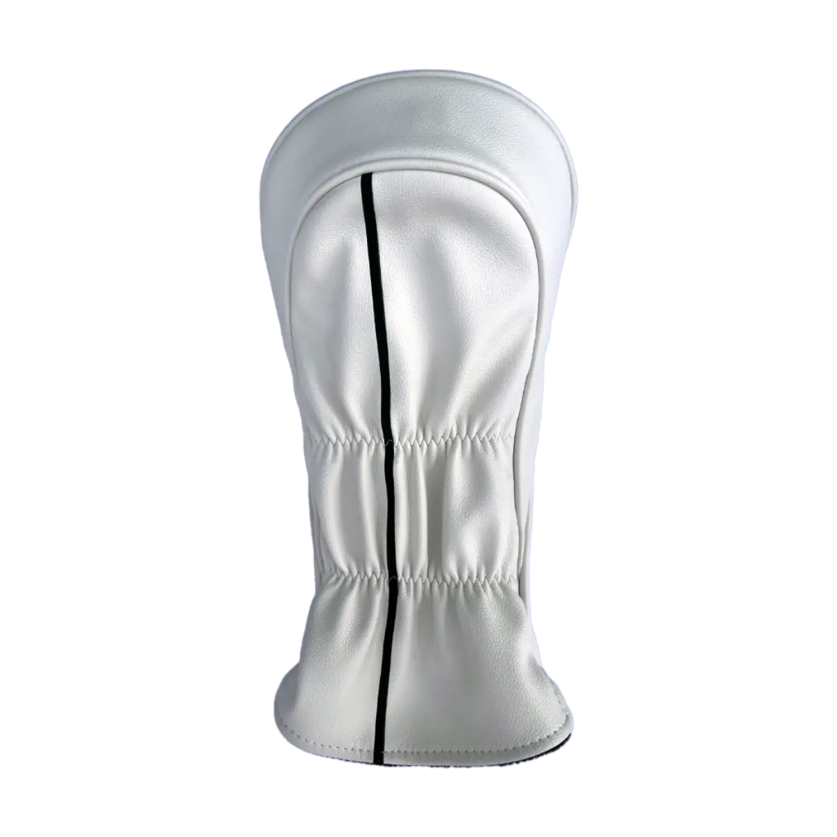 Headcover driver back white leather
