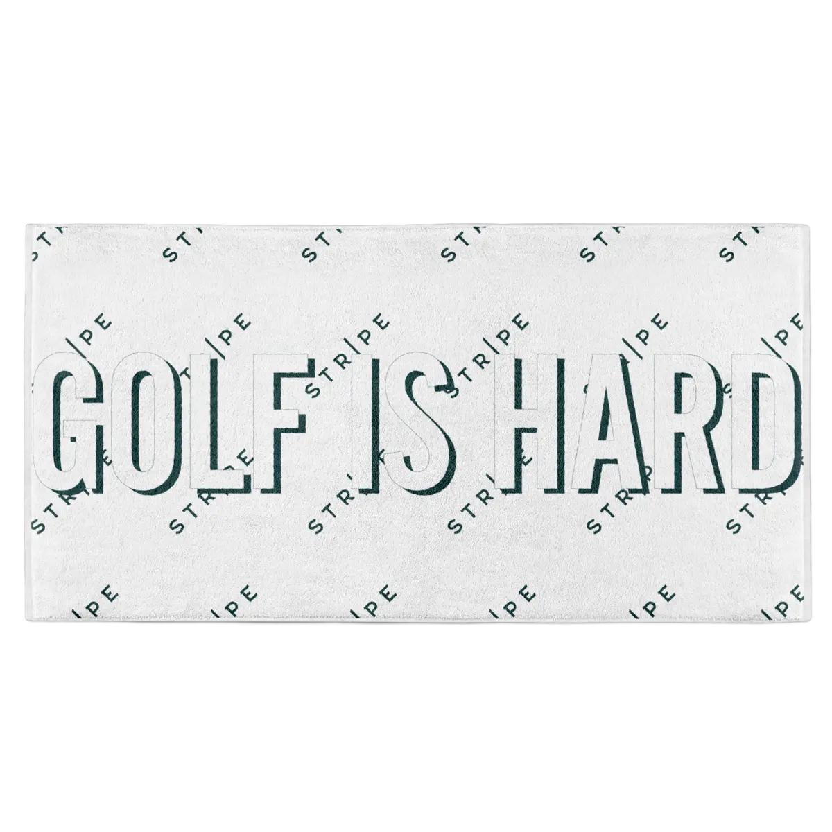 Golf towel with print - Golf is hard and Stripe golf logo pattern