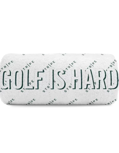 Ihoprullad Golfhandduk - Golf is hard - Caddie version